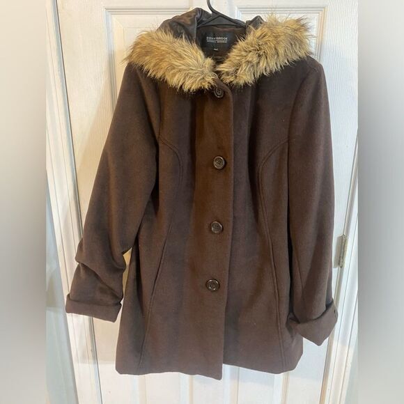 Donnybrook woman’s long brown winter coat size XLP - Picture 1 of 7